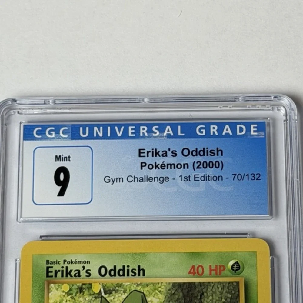Erika's Oddish 70/132 1st Edition CGC 9 Mint TCG Pokemon 2000 Gym Challenge WotC